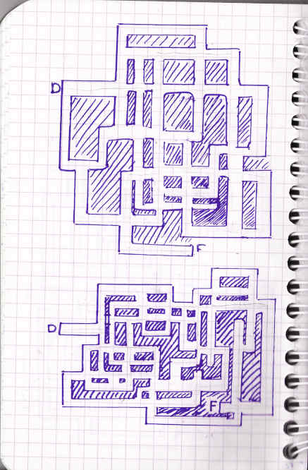 Picture of a notebook page where Lyra drew puzzles for Outer Wonders
